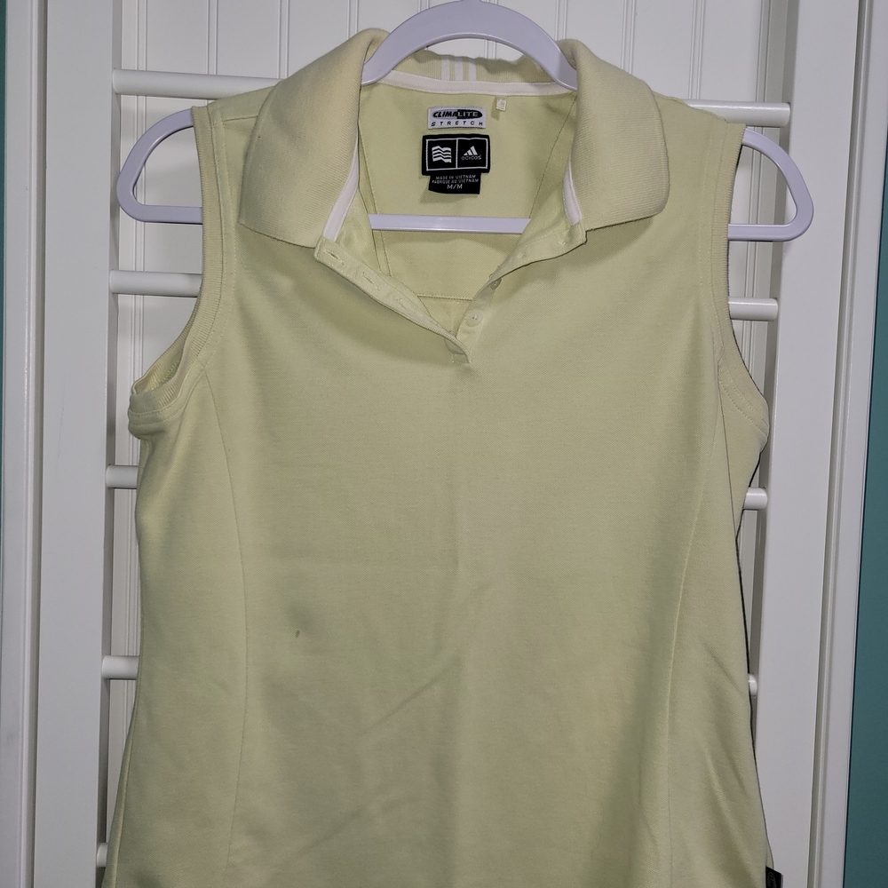 Adidas ClimaCool Women's Light Green Sleeveless Golf/Tennis Top